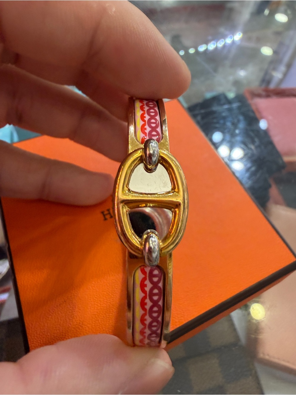Hermes Gold-tone Bangle Bracelet